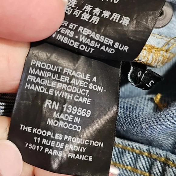 The Kooples Willy Heavy Destroy Jeans Blue Size 25 - Picture 7 of 7